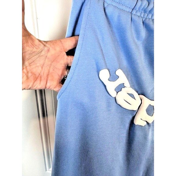 SP5DER Sweatpants Men's Size Large Sky Blue Lt Blue Worldwide OG Joggers EUC - Picture 8 of 8